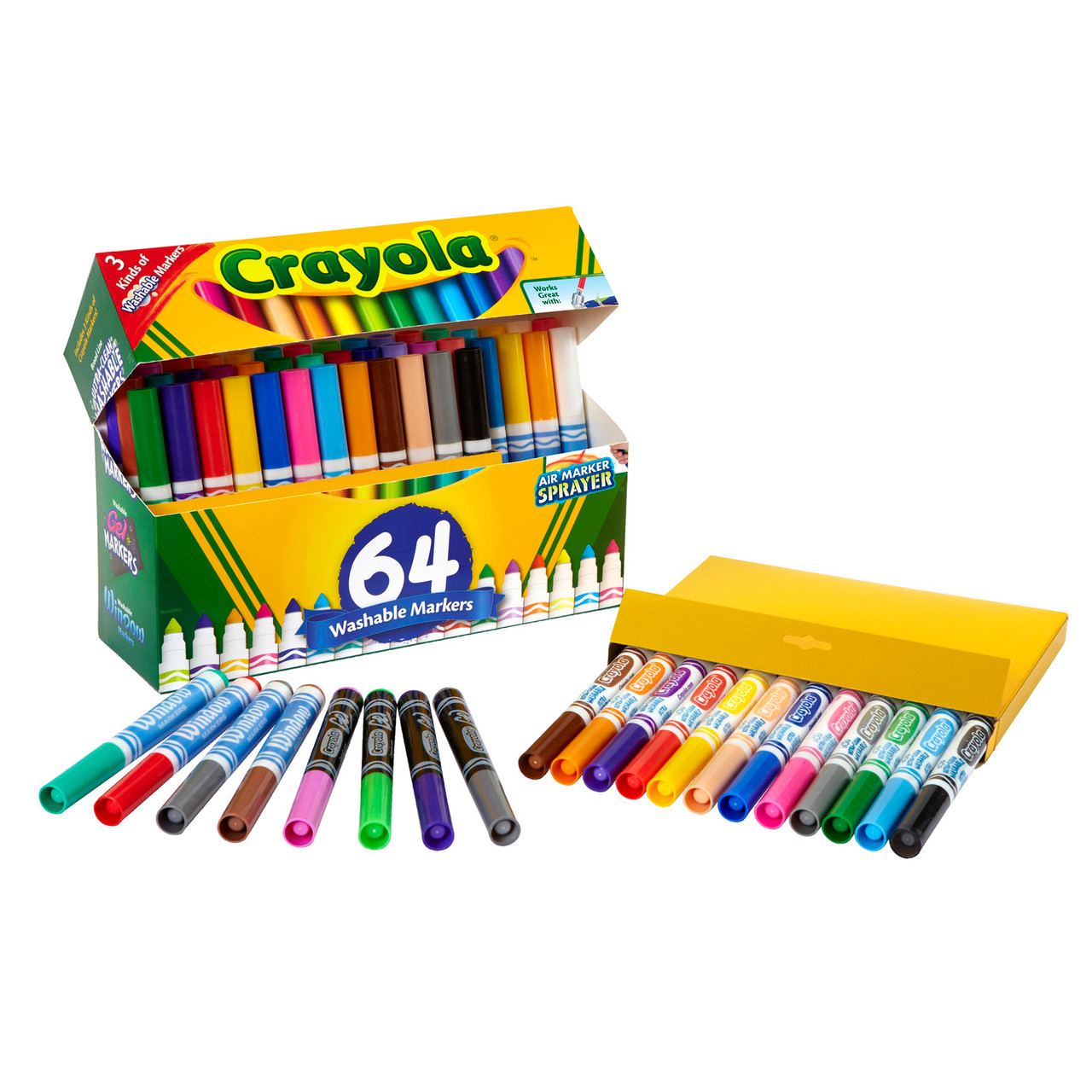 Crayola Washable Marker Classroom Set, Conical Tip, 8 Assorted