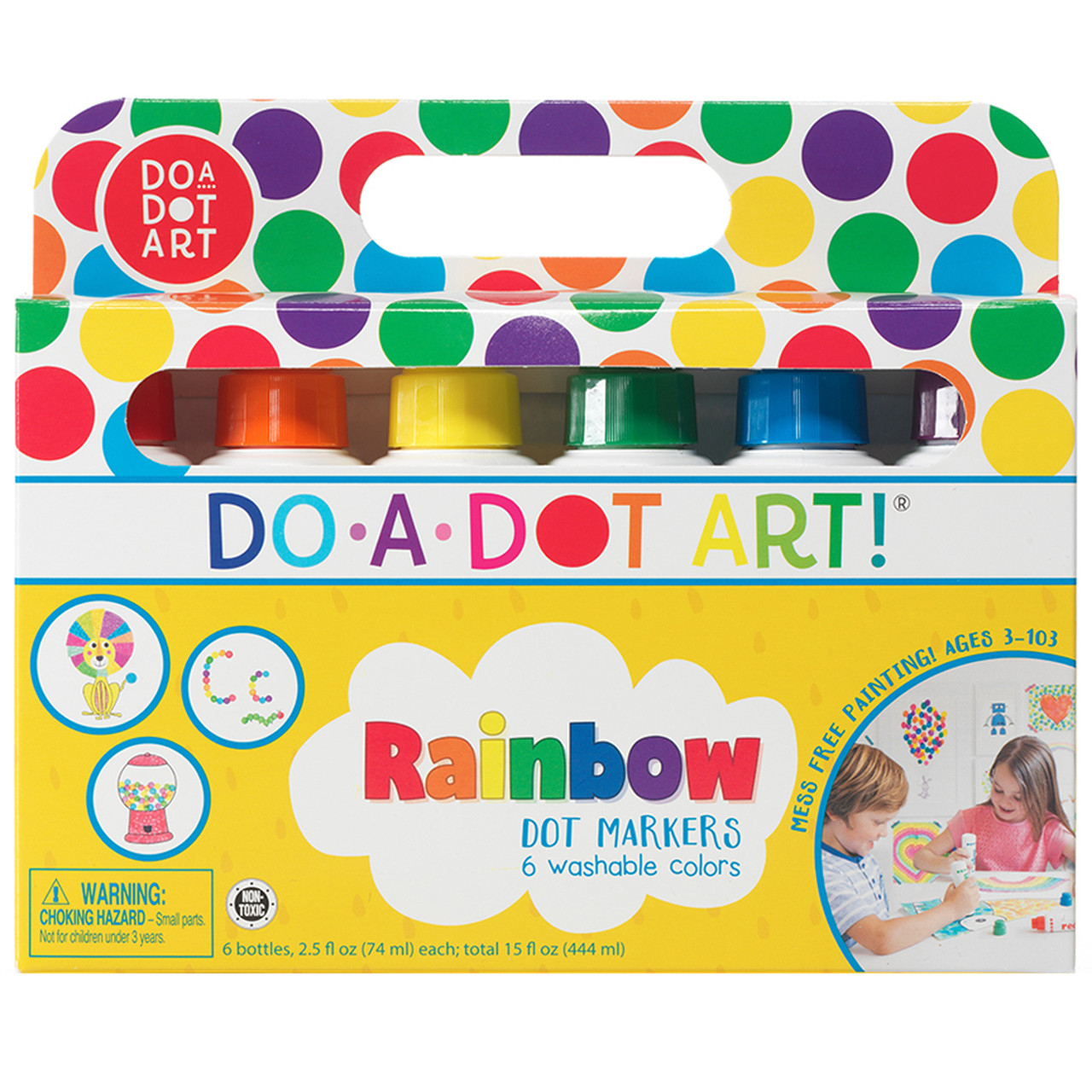 BAZIC Washable Dot Markers for Kids, 6 Colors Marker Kit (6/Pack