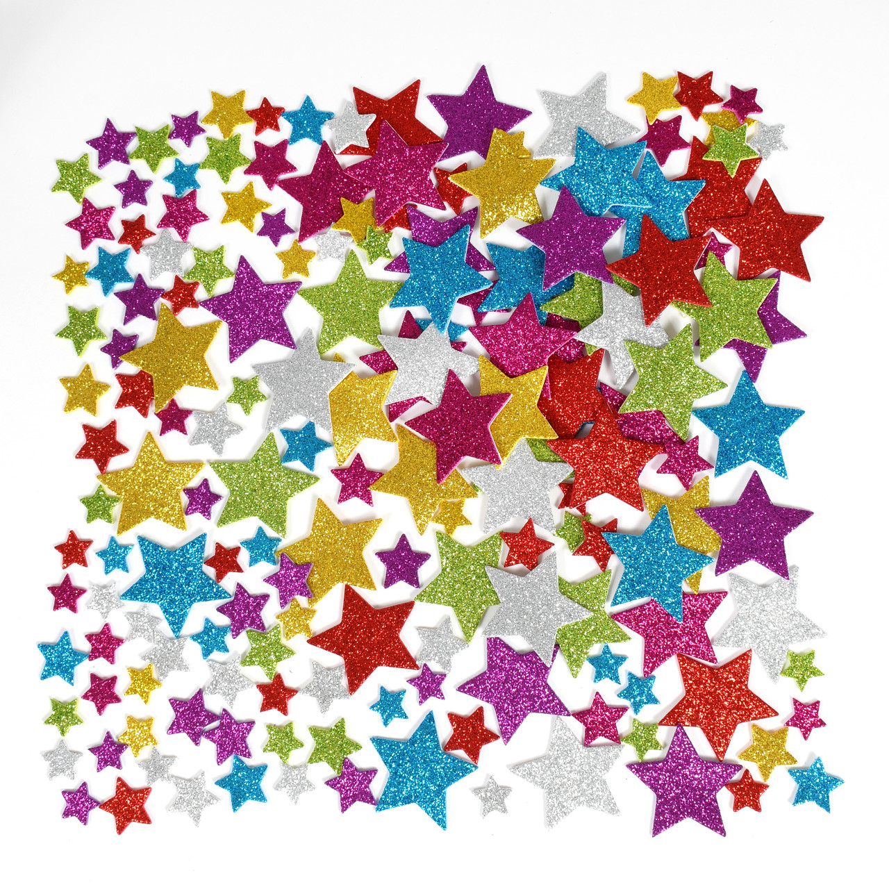 Glitter Foam Stickers - Stars - Multicolor CE