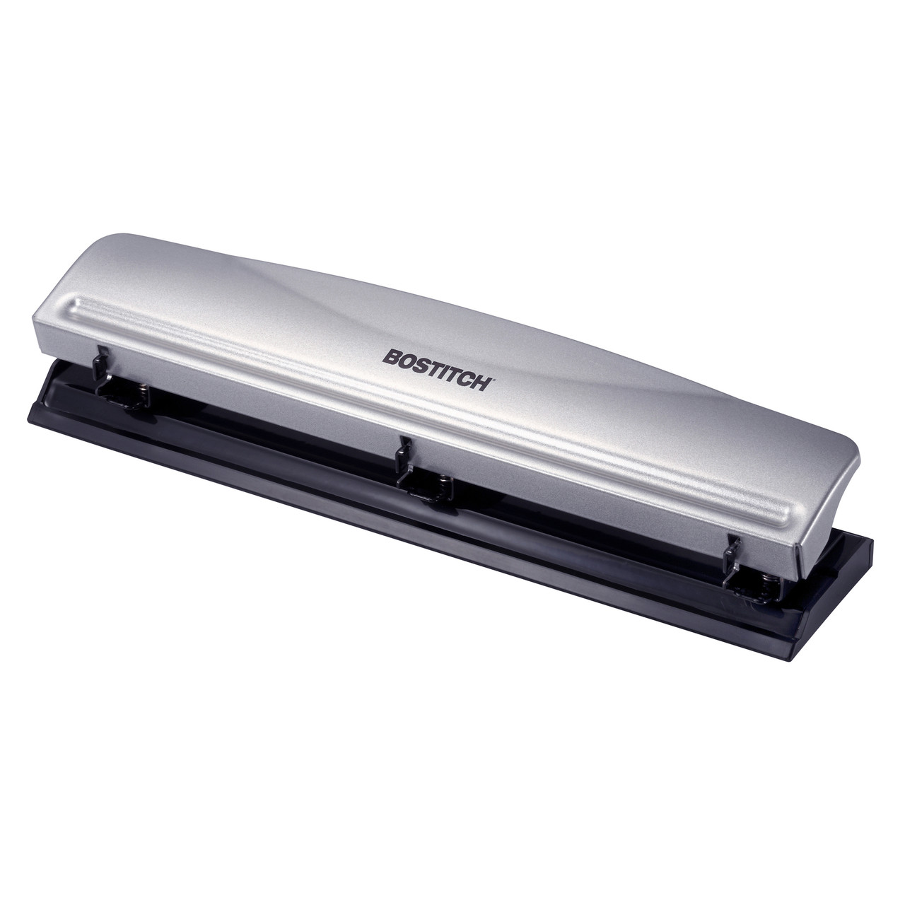 Ez Squeeze Hole Punch 40 Sheet Capacity Silver And Black