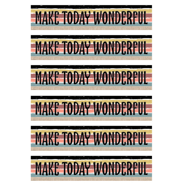 (6 Ea) Make Today Wonderful Banner