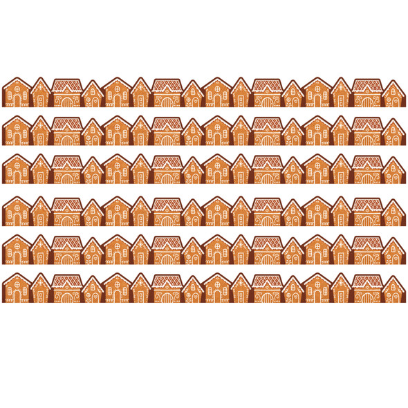 (6 Pk) Gingerbread Houses Border Die Cut
