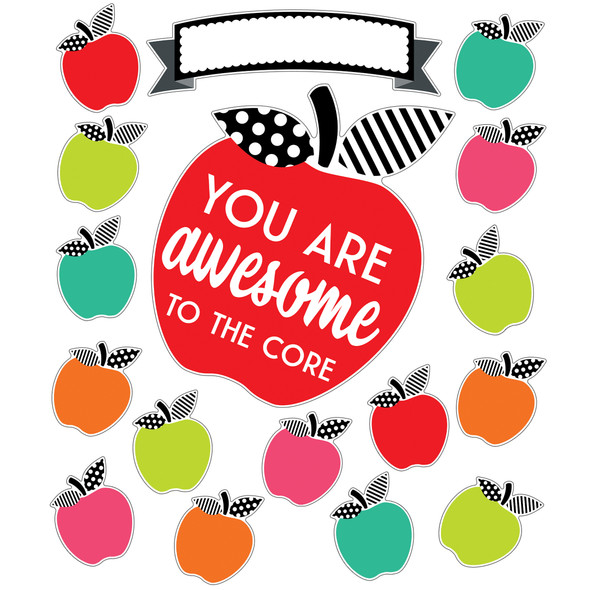 Black, White & Stylish Brights You Are Awesome to the Core Bulletin Board Set - CD-110500