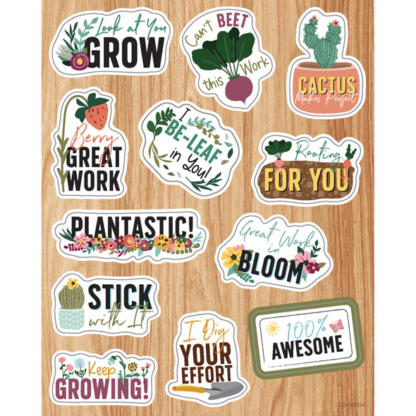 Grow Together Motivators Shape Stickers, 72 Per Pack, 12 Packs - CD-168324-12