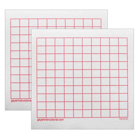 Graphing 3M Post-it Notes,10 x 10 Grid, 4 Pads Per Pack, 2 Packs - GYR151210-2