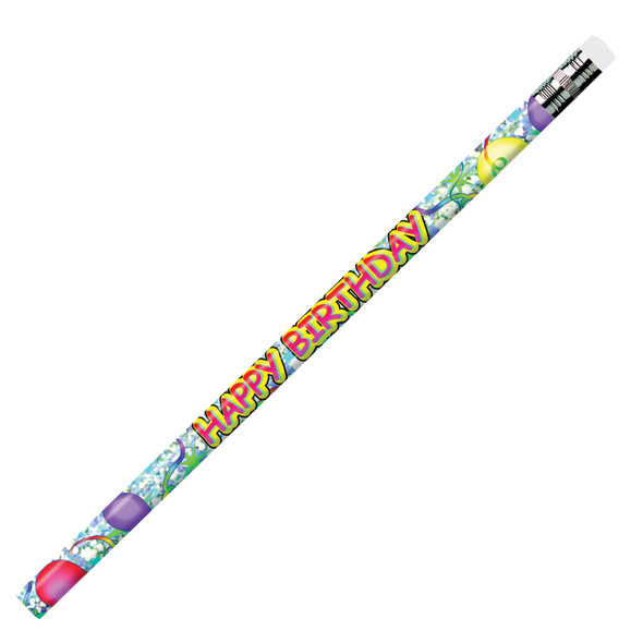 Happy Birthday Glitz Pencils, 12 Per Pack, 12 Packs - JRM7940B-12