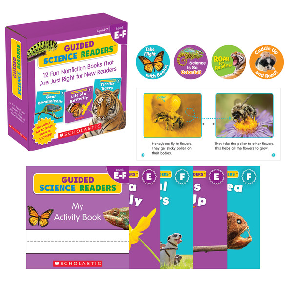 Guided Science Readers, Levels E-F, Parent Pack, Set of 12 Books - SC-809118