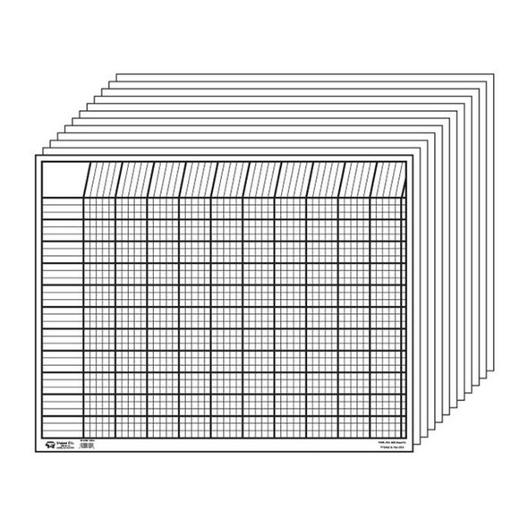 Horizontal Incentive Chart, 22" x 28", White, Pack of 12 - SE-346