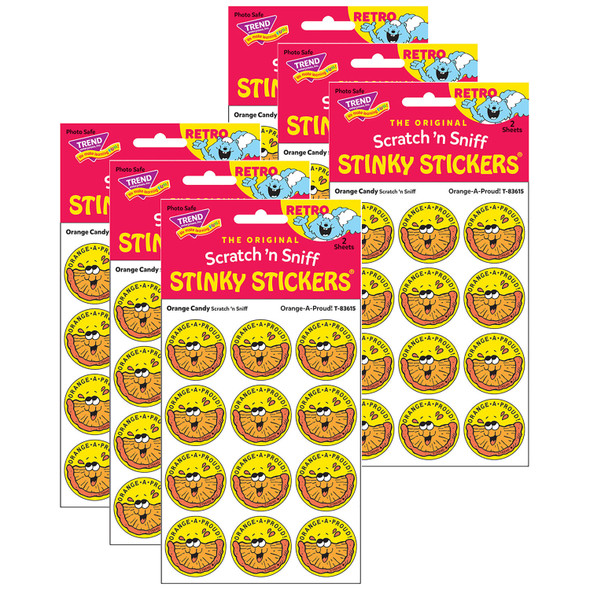 (6 Pk) Stickers 24ct Orange A Proud Orange Candy Scent - T-83615-6