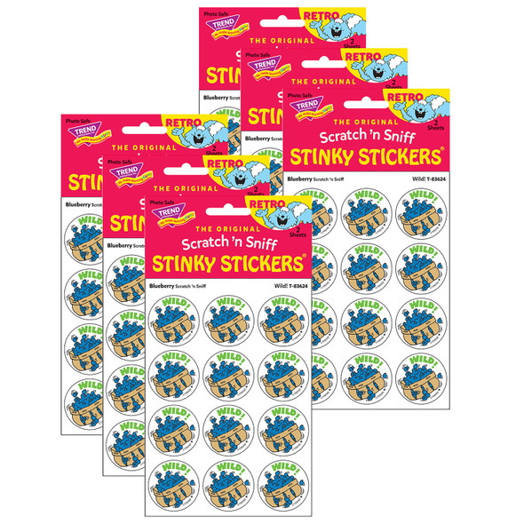 (6 Pk) Stickers 24ct Wild Blueberry - T-83624-6