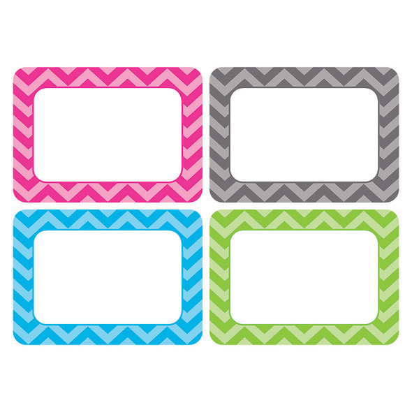 Chevron Name Tags, Assorted, 36 Per Pack, 6 Packs - TCR5526-6