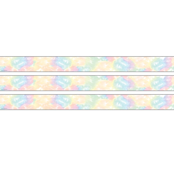 (3 Ea) Tie-dye Rolled Border Pastel Pop - TCR9155-3