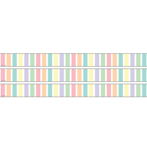 (3 Ea) Stripes Rolled Border Pastel Pop - TCR9156-3 - 005003
