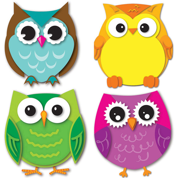 Colorful Owls Mini Cut-Outs, 36 Per Pack, 6 Packs - CD-120195BN - 005019