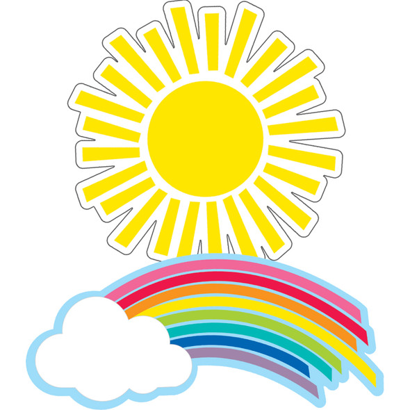 Hello Sunshine Rainbows & Suns Cut-Outs, Pack of 36 - CD-120558