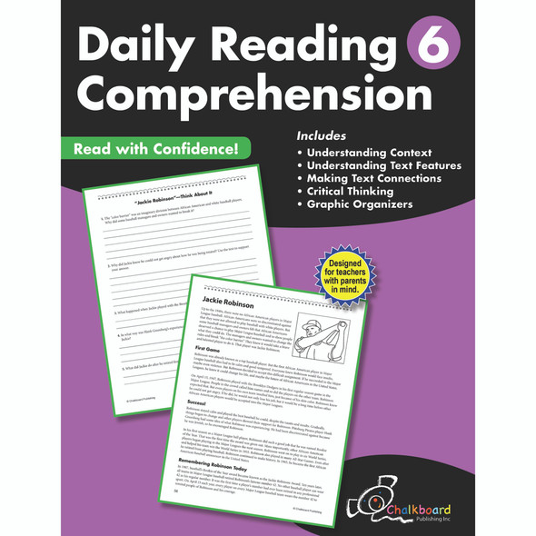 Daily Reading Comprehension Workbook, Grade 6