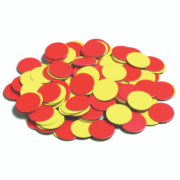 Two-Color Counters - Plastic - Magnetic - 200 Per Pack - 3 Packs