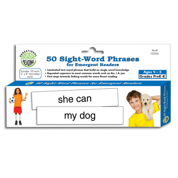 (3 PK) 50 SIGHT WORD PHRASES FOR EMERGENT READERS