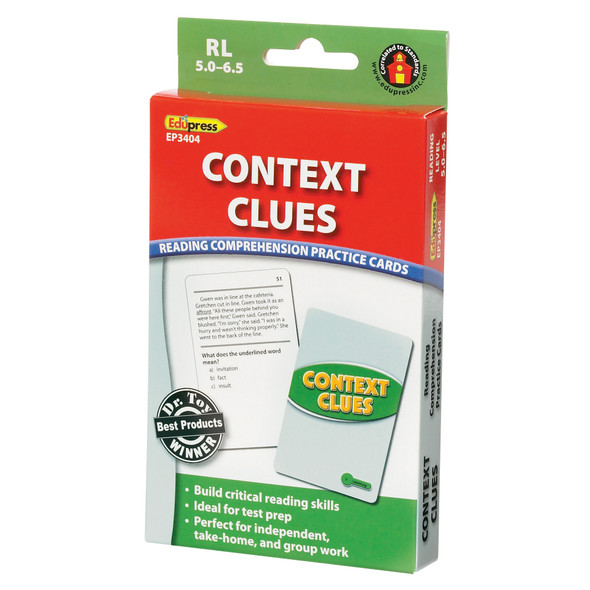 (3 EA) CONTEXT CLUES PRACTICE CARDS READING LEVELS 5.0-6.5 - EP-3404BN