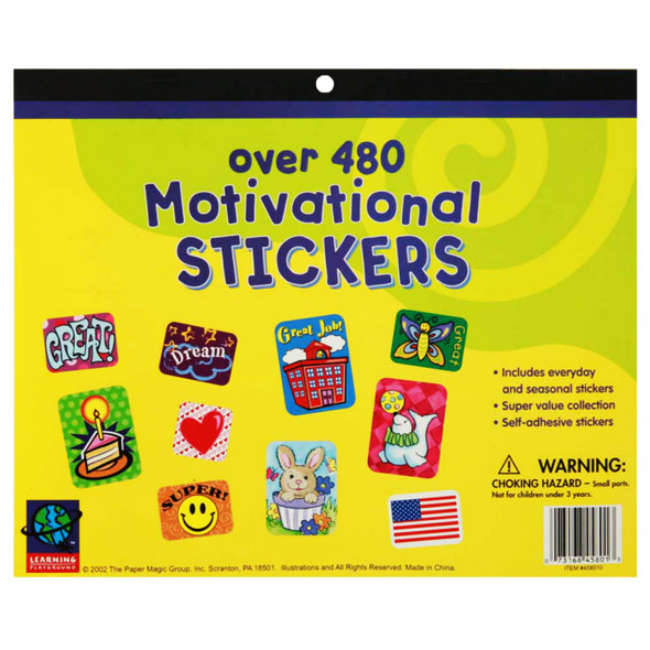Jumbo Motivational Sticker Book, 480 Stickers - EU-458010