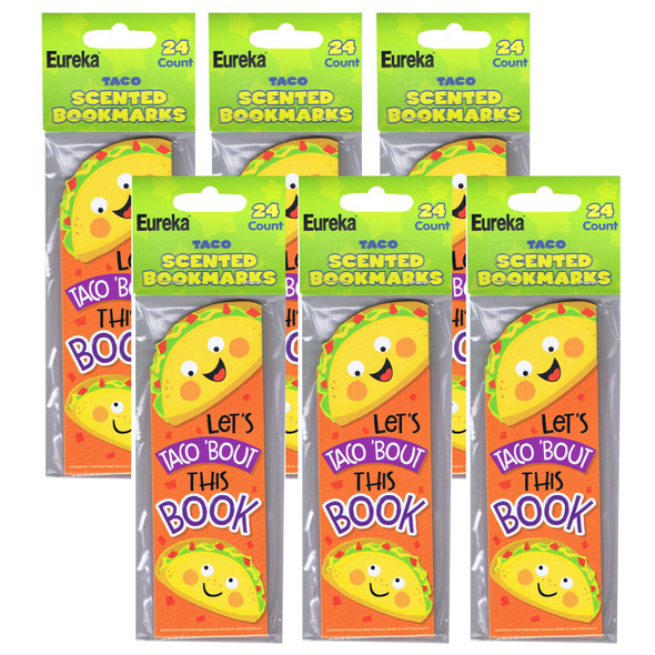 (6 PK) TACO BOOKMARKS SCENTED