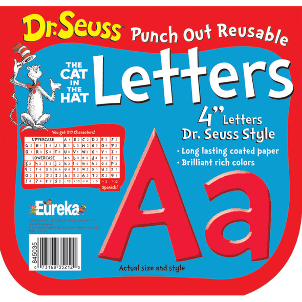 Dr. Seuss Red Deco 4" Letters, 217 Characters - EU-845035