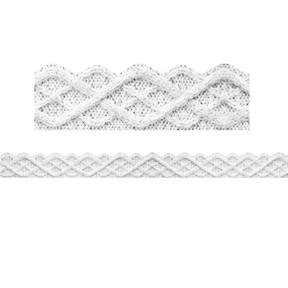 A Close-Knit Class Fisherman Cable Knit Deco Trim Extra Wide, 37 Feet - EU-846305
