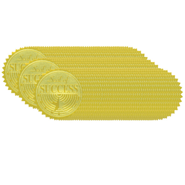 Gold Foil Embossed Seals, Seal of Success, 54 Per Pack, 3 Packs - H-VA376BN