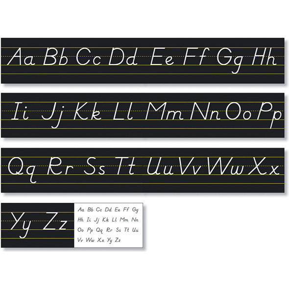 Black Modern Manuscript Alphabet Line, Pack of 3