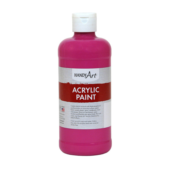 Handy Art Acrylic Paint 16 oz, Magenta, Set of 3 bottles