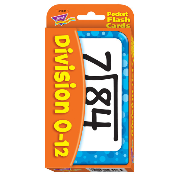 Division 0-12 Pocket Flash Cards, 12 Sets - T-23018BN