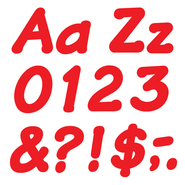 Red 4" Italic Combo Ready Letters - T-2700