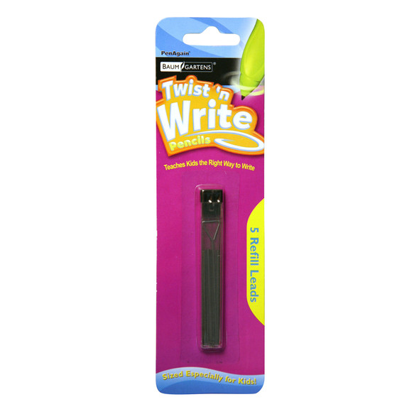 Twist 'n Write Pencil Lead Refills, 5 Per Pack, 12 Packs - BAUM00078BN
