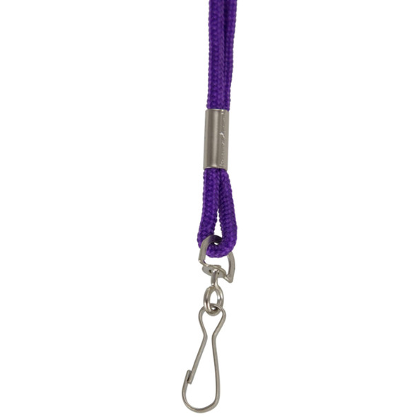Standard Lanyard Hook Rope Style, Purple, Pack of 24 - BAUM68914BN
