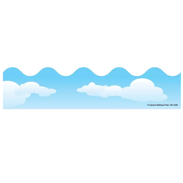 Clouds Classic Scalloped Border, 39 Feet Per Pack, 6 Packs - CD-1220BN - 005019