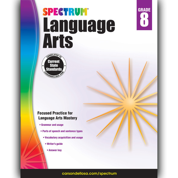 Language Arts Workbook, Grade 8, Paperback - CD-704595