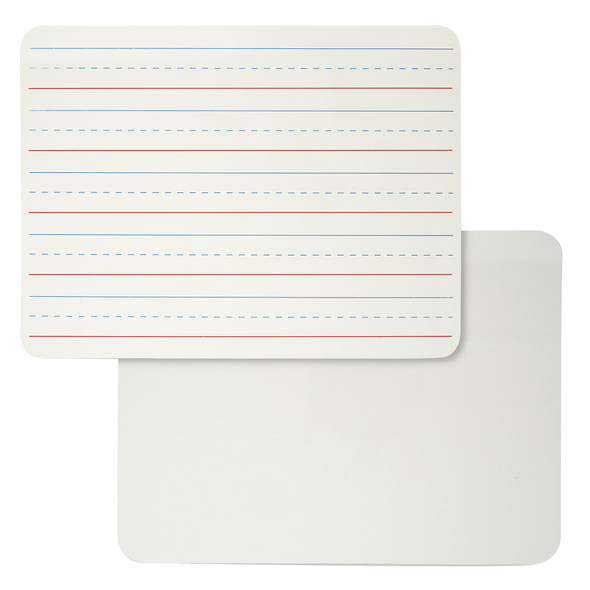 Dry Erase Board, 2-Sided Lined/Plain, 9" x 12", Pack of 6 - CHL35120BN