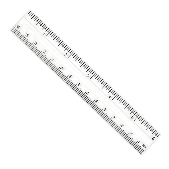 Clear Plastic 6" Ruler, Pack of 36