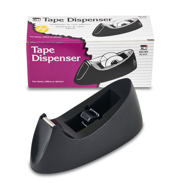 Desk Tape Dispenser, Black, Pack of 6 - CHL900BKBN
