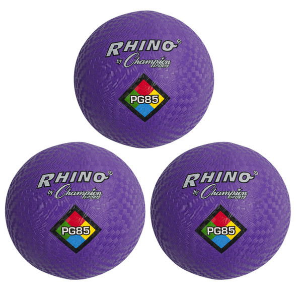 Playground Ball, 8.5", Purple, Pack of 3