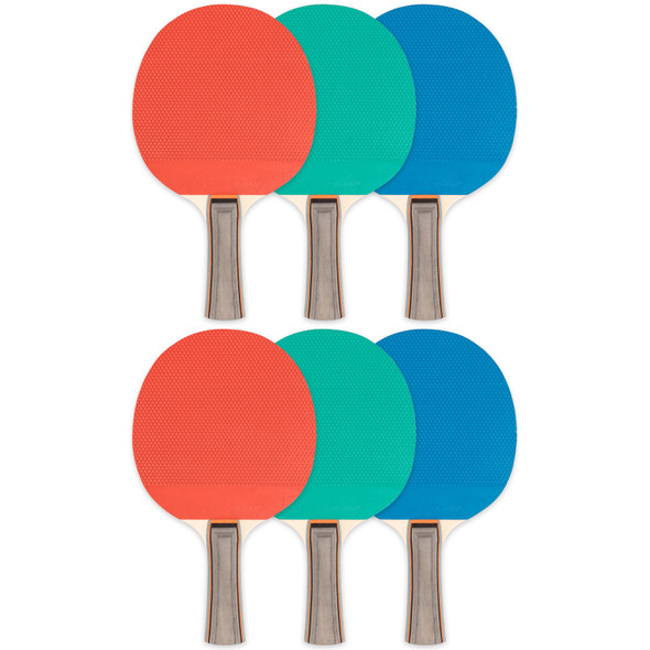 Rubber Face Table Tennis Paddle, 5-Ply, Pack of 6 - CHSPN1BN