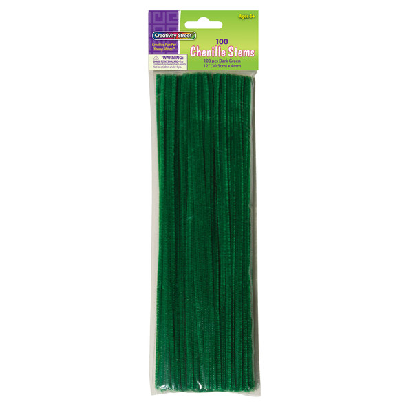 Regular Stems, Dark Green, 12" x 4 mm, 100 Pieces - CK-71128