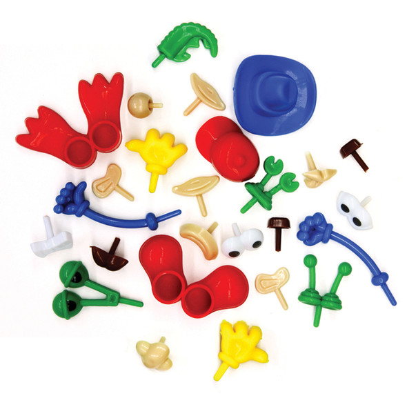Modeling Dough & Clay Body Parts & Accessories, 26 Assorted Shapes, 26 Pieces Per Pack, 6 Packs