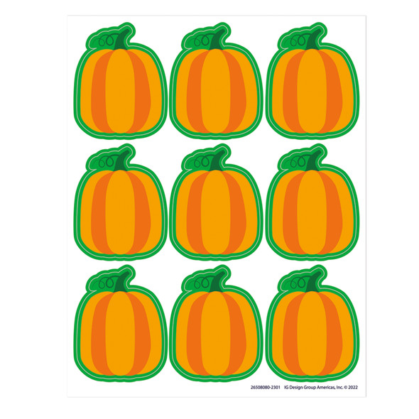 Fall Pumpkin Giant Stickers, Pack of 36 - EU-650808