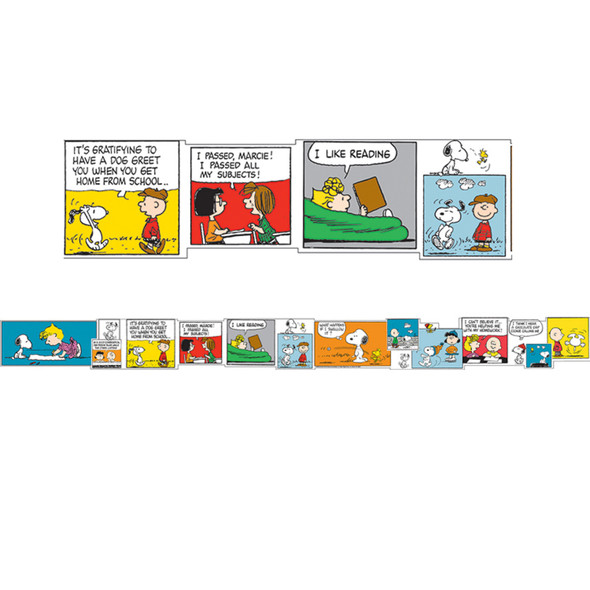 Peanuts Comic Blocks Extra Wide Die Cut Deco Trim, 12 strips/pkg, Set of 6 packs - EU-845072BN