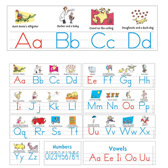 Dr. Seuss Manuscript Alphabet Bulletin Board Set - EU-847642
