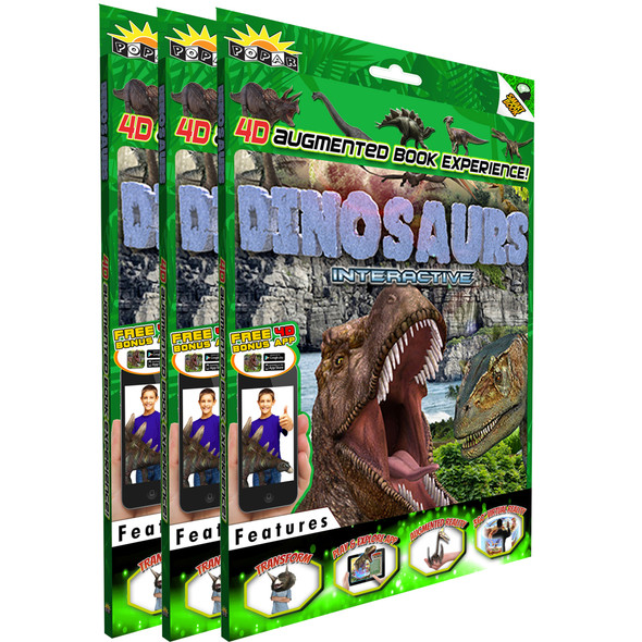 Dinosaurs Interactive Smart Book, Pack of 3