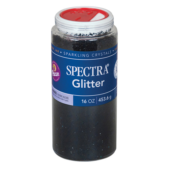 Glitter, Black, 1 lb. Per Jar, 2 Jars - PAC91880BN