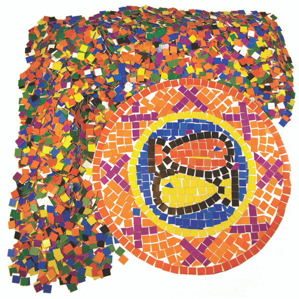 Roylco Double Color Mosaic Squares, 3/8" - 10,000 per pack, Set of 2 packs - R-15630BN