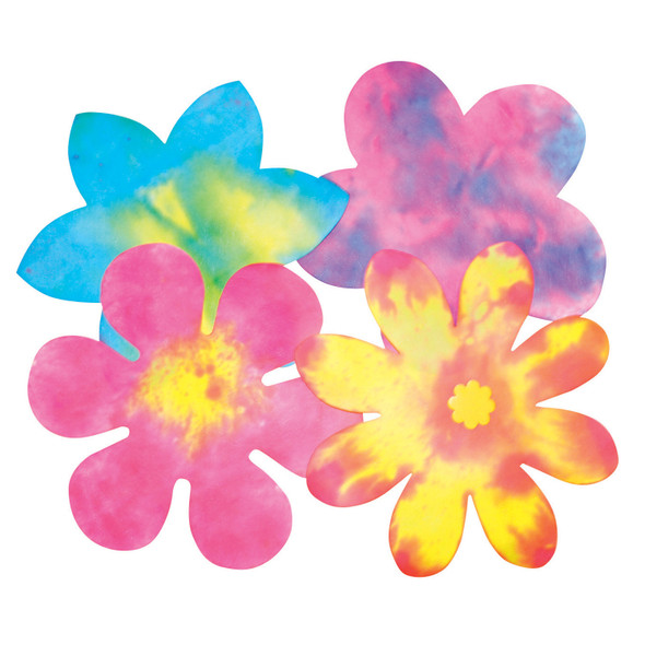 Color Diffusing Paper Flowers, Pack of 80 - R-2440